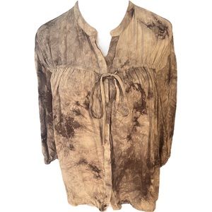 Lovestitch Cosmic Love Tie Dye Peasant Blouse